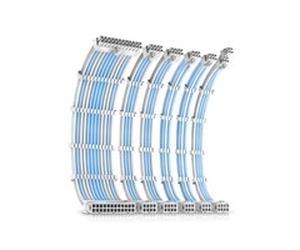Antec White/Blue PSU Extension Cable Kit - 6 Pack (1x 24 Pin, 1x 4+4 Pin, 2x 8 Pin, 2x 6 Pin)