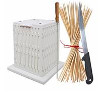 Antech CUBO ROSTICINI 81 Pcs with knife, 100 sticks, Polypropylene, for Meat, Fish, Fruit, Kebab, Barbecue SOUVLAKY