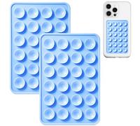 JingJinYY 2 Pack Silicone Suction Phone Case Mount, Non Slip Sticky Phone Grip for Cellphone, Silicon Adhesive Suction Cup Phone Mount, Strong Grip Holder for Selfies & Videos (Sky Blue)