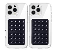 Anteel MAX Silicone Suction Phone Case Adhesive Mount, Upgraded Super Strong Grip, Durable, Easy to Use, Hands-Free Sticky Phone Holder for Selfies, Tiktok Videos, 2.56"x3.94" (BLK&BLK)