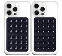 Anteel MAX Silicone Suction Phone Case Adhesive Mount, Upgraded Super Strong Grip, Durable, Easy to Use, Hands-Free Sticky Phone Holder for Selfies, Tiktok Videos, 2.56"x3.94" (BLK&BLK)