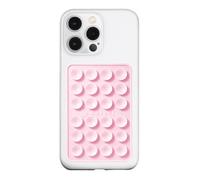 Anteel MAX-Sized Silicone Suction Phone Case Adhesive Mount, Durable, Hands-Free Sticky Phone Holder, Upgraded Thickened and Enhanced Suction Power Sticky Phone Grip, 2.56"x3.94" (Light Pink)