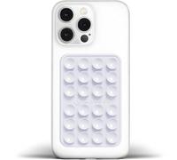 Anteel Medium-Sized Silicone Suction Phone Case Adhesive Mount, Enhanced Suction Power and Upgraded Thickened Sticky Phone Grip, Durable, Hands-Free Sticky Phone Holder, 2.28"x3.46" (White)