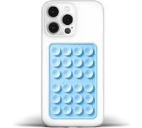 Anteel Medium-Sized Silicone Suction Phone Case Adhesive Mount, Enhanced Suction Power and Upgraded Thickened Sticky Phone Grip, Durable, Hands-Free Sticky Phone Holder, 2.28"x3.46" (Baby Blue)