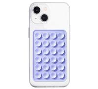 Anteel Silicone Suction Phone Case Mount, Non Slip Sticky Phone Grip for Cellphone, Silicon Adhesive Suction Cup Phone Mount, Strong Grip Holder for Selfies and Videos (Lavender)