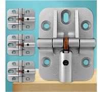 ANTEISI Adjustable 180 Degree Locking Hinges,Zinc Alloy 180 Degree Drop Leaf Table Hinge Bifold Door Small Hinge Suitable for Folding Doors,Folding Tables 4 Pcs