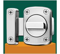 ANTEISI Inner Door Latch Reinforcement Lock,Bolts Bedroom Door Locks,Silver Inner Door French Door Locks,from Inside latches