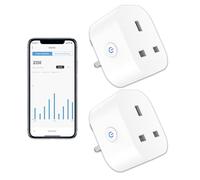 ANTELA Smart Plug with Energy Monitoring, 2,4GHz WiFi Plug with Timer Function, Alexa Voice Control, Smart Life APP Wireless Remote Control, Compatible with Alexa and Google Home, 13A, 2PCS