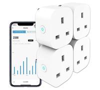 ANTELA Smart Plug with Energy Monitoring, Alexa Voice Control, 2,4GHz WiFi Plug, Smart Life APP Wireless Remote Control and Timer Function, Work with Alexa and Google Home, 13A (4 Packs)