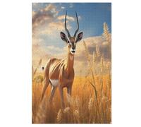 Antelope 1000 Piece Jigsaw Puzzle- Brain Teaser Game for Adults & Children - Educational Activities Wooden Jigsaws （78×53cm）