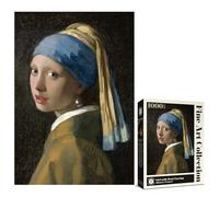 Antelope - 1000 Piece Puzzle for Adults, Girl with a Pearl Earring, by Johannes Vermeer, 1665 - Officially Licensed, Jigsaw Puzzles 1000 Pieces, High Resolution, Matte Finish, No Dust
