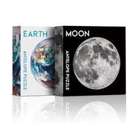 ANTELOPE 2 in 1 Puzzle Bundle, 1000 Piece Round Earth & Space Jigsaw, Ages 12 and Up