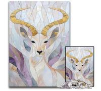 Antelope Animal Gold Decor Jigsaw Puzzles for Adults 1000 Piece Difficult Puzzles for Adults Family Activity DIY Home Decor 1000 PCS(75x50cm)