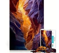 Antelope Canyon Arizona Natural Rock Formation Jigsaw 1000 Pieces for Teenagers Brain Skill Bright Hue Pattern Assemble Xmas Surprise (38x52cm)