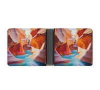 Antelope Canyon Bifold Wallet Slim Minimalist Front Pocket with Card Slots for Women Men