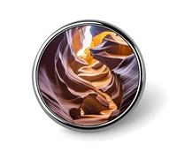 Antelope Canyon Round Badge Personalized Metal Lapel Pin Badges Fit Clothing Bags Hat Humorous Printed Brooch Badge Party Decorations Accessories for Men Women