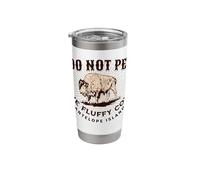 Antelope Island Do Not Pet the Fluffy Cows Utah Bison Funny Stainless Steel Insulated Tumbler