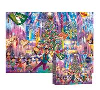 Antelope Puzzle Christmas Jigsaw Puzzle 1000 Pieces for Adults - Christmas at Rockefeller Holiday Winter Scene, Festive Jigsaw Puzzle Gift for Adults