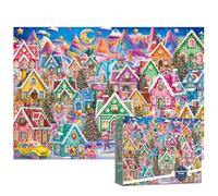 Antelope Puzzle Christmas Jigsaw Puzzle 1000 Pieces for Adults - Gingerbread Village Holiday Winter Scene, Relaxing Festive Puzzle Gift for Adults & Families