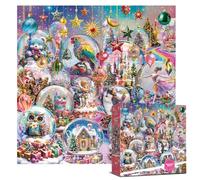Antelope Puzzle Christmas Jigsaw Puzzle 1000 Pieces for Adults - Snow Globe Dreams Holiday Winter Scene, Cozy Christmas Puzzle Gift for Family Fun