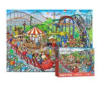 ANTELOPE - Roller Coaster Puzzle Theme Park - 1000 Piece Cardstock Jigsaw Puzzle, Modern Style, Flat Free Package, 29.5 x 20.5 inches, 8 Years and Up