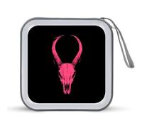 Antelope Skull Portable CD Case Holder 48 Capacity Travel DVD Storage Boxs Wallet Bag