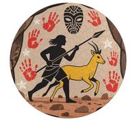 Antelope Totem Personalized Jigsaw Puzzles, 195Pcs Custom Wooden Jigsaw Puzzle Round Puzzle Gift Adult