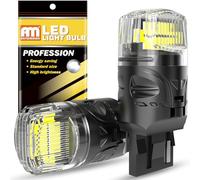 ANTEMOON 582 W21W 7440 T20 LED Bulbs Super Bright 2800LM 12V 6000K White 7441 992 Replacement Bulb Canbus Error Free for Backup Reverse Light, Daytime Running Light, Brake Light, Pack of 2