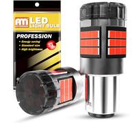 ANTEMOON P21/5W 1157 BAY15D LED Bulbs Canbus Error Free Super Bright 5000LM Brilliant Red 12V 24V 1016 2057 2357 Car Replacement Bulb for Backup Reverse Parking Tail Brake Turn Signal Light, Pack of 2