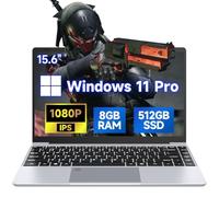 ANTEMPER 14.1 Inch Laptop, Windows 11 Laptop pc, Intel Celeron N4020C, 8GB RAM 512GB SSD, FHD IPS Display, Mini HDMI, 2.4/5.0G WiFi, Bluetooth, USB3.0, Webcam, TF Card, Type-c, 38WH Battery, Silver