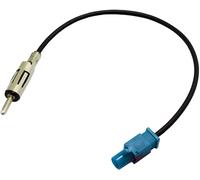 Antenna adapter for AM/FM/DAB car radio ISO - DIN plug connector from Fakra Z to DIN male/female universal compatible with Audi, Volkswagen. Skoda, Mini cooper