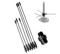 Antenna Ground Plate Kit for UHF F to M Connector, Universal 2M 70CM Antenna Accessory, Improves SWR and Enhances Walkie-Talkie Performance