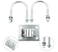 Antenna Mast Clamp Bracket for LoRa Helium Miner - Heavy Duty U-Bolt Pole Mount for WiFi 4G LTE Ham Radio TV Aerial - Galvanised Steel Outdoor Fixture Fits 18-23mm Pipe