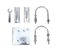 Antenna Mast Pipe Mount, Antenna Mast Clamp, Stable Flexible Antenna Support, Adjustable Aluminum Alloy Antenna Mast Bracket for Roof Wall Pole Holder (Type 2)