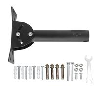 Antenna Mount Pole Stainless Steel Adjustable Outdoor TV Antenna Mounting Pole Bracket for Wall Eave Roof Installation Robust Durable Metal Construction (Straight)