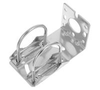 Antenna Mounting Bracket Aluminium Alloy L Shaped Outdoor Pole Mount | Silver Finish, Dual U-bolt Clamps, Serrated Gripping Plates, Multiple Slots, for TV Antennas, Roof Mounting and Workshops
