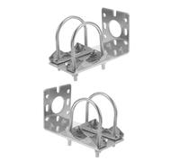 Antenna Mounting Pole Rack L Shaped 2pcs Outdoor Aluminum Alloy Silver
