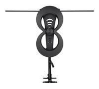 Antennas Direct ClearStream 2MAX Indoor Outdoor TV Antenna, UHF VHF, Multi-Directional, 60+ Mile Range, 4K 8K UHD NEXTGEN TV - w/ 20-inch Mast (Black)