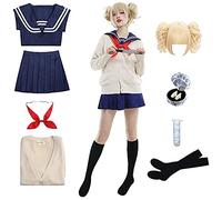 Antermaxier Anime Himiko Toga Cosplay Costume Japanese School JK Uniform Dress Full Set for Halloween