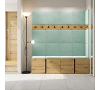 Anteroom Set Orion Ii Artisan Oak Shoe Cabinet Hangers Mint Panels