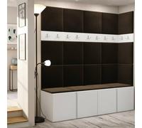 Anteroom Set Orion Ii White Shoe Cabinet Hangers Brown Panels
