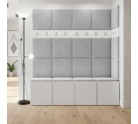Anteroom Set Orion Ii White Shoe Cabinet Hangers Light Grey Panels