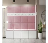 Anteroom Set Orion Ii White Shoe Cabinet Hangers Pink Panels