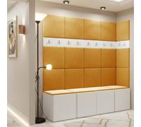 Anteroom Set Orion Ii White Shoe Cabinet Hangers Yellow Panels