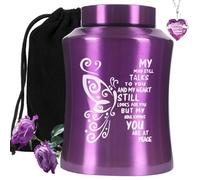 ANTESCORT Urns for Human Ashes, Purple Butterfly Urn for Women & Men, Weight Capacity 220 lbs, Earns for Ashes for Adult Humans