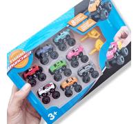 ANTEVIA Matériaux - Pack of 8 Stunt Cars + 8 Launchers, More than 10 Models, Children's Monster Truck, Combat (Turbo Launcher)