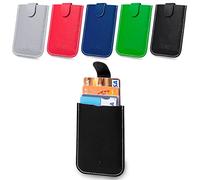 ANTEVIA - Ultra Slim RFID Anti-Piracy Credit Card Holder with Bill Compartment | Over 20 Models | Loyalty Credit Loyalty Men Women | Colour: Black (Serbin Black)