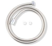 Antevia - Universal Flexible Pipe Shower Hose 150 cm with Seals | Diameter 12.8 mm | Anti-Kink Bath Shower Attachment | Stainless Steel (Cascata Shower)