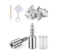 AntExpanse 40 Pcs Shelf Support Pegs, Complete Kit with Tape Measure, Spirit Level & Pencil - Self-Tapping Shelf Pins for Kitchen Cupboard, Wardrobe & Cabinet Shelves (7.5mm Studs)