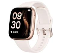 antfit Smart Watch for Women, 1.85" AMOLED Display, 30m Waterproof Swimming, 10-Day Battery, Call & Notifications, Fitness, Heart Rate, Sleep Tracker, 100+ Sports, iOS Android Compatible, Beige